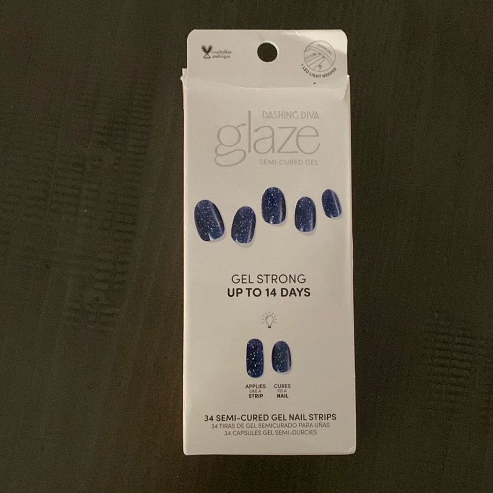 Navy Blue Sparkle Nail Strips